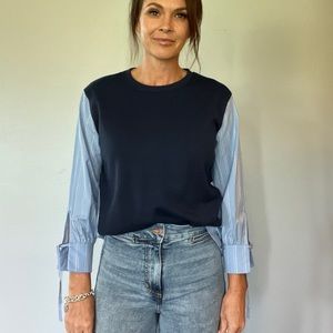 Navy blue womens top